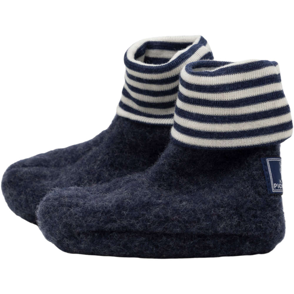 Sox Puschen Wollfleece marine