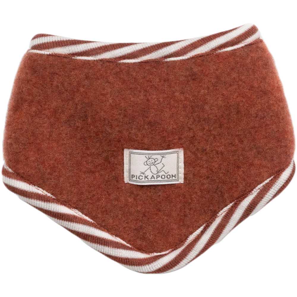 Dreieckstuch Wollfleece Ringel redwood