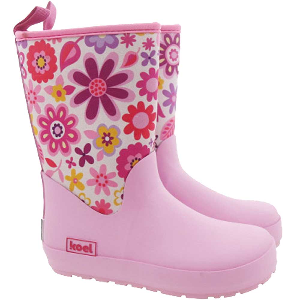 Neopren-Gummistiefel Barefoot fuchsia flowers